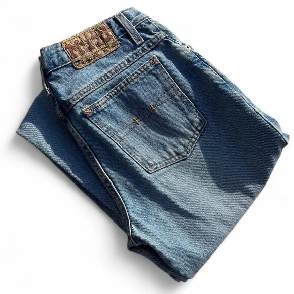 Y2K Original Mudd Flare Stud Light-Wash Denim Jeans Size 5 - Picture 5 of 8